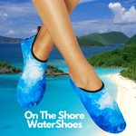 On the shore water shoes in blue