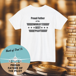 The DFS Bank of Dad - Proud Father of the Pilot T-shirts for sale