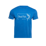 an image of DFS at the dock blue custom tee