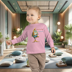 Momma Say-Namaste Toddler Long-Sleeve Tee, The DFS Logo, Comfortable Toddler Clothing
