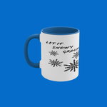 an image of our blue colorful Snowy Grouper mugs