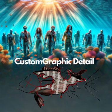 Zombie Fish Apocalypse Stickers | Mutton Snapper design 