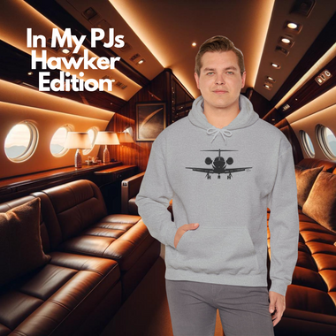 Our DFS In My PJs Hawker Edition unisex hooded sweatshirt