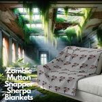 Zombie Fish Apocalypse Sherpa Blanket The Mutton Snapper