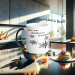 an image of a modern kitchen breakfast scene with a dfs color morphing coffee mug in the foreground